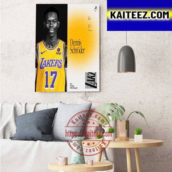 Dennis Schroder Return To The Los Angeles Lakers NBA Decorations Poster Canvas