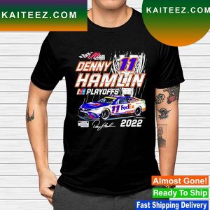 Denny Hamlin Joe Gibbs Racing Team Collection Black NASCAR Cup Series Playoffs T-shirt