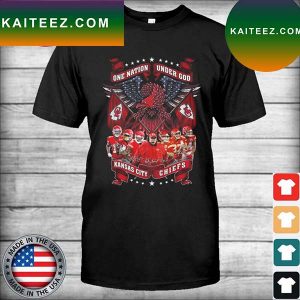 Eagles Kansas City Chiefs One Nation Under God signatures T-shirt