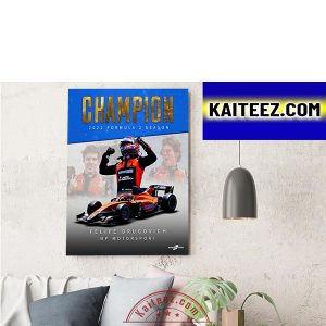 Felipe Drugovich Champion 2022 F2 Season MP Motorsport Decorations Poster Canvas