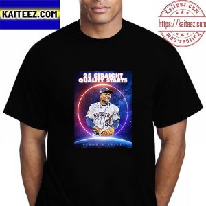 Framber Valdez Of Houston Astros 25 Straight Quality Starts Vintage T-Shirt
