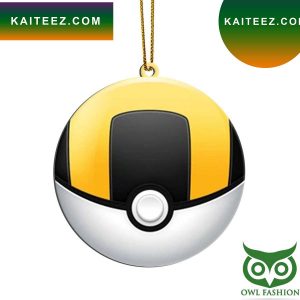Gearhumans 3D Anime Pokemon Ultra Ball Christmas Ornament