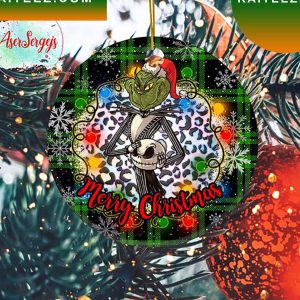 Grinch Jack Skellington Buffalo Plaid Lights Christmas Grinch Decorations Outdoor Ornament