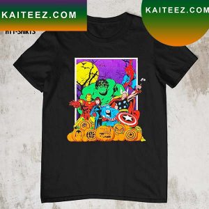 Halloween pumpkin patch Avengers T-shirt