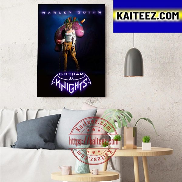Harley Quinn In Gotham Knights Decorations Poster Canvas