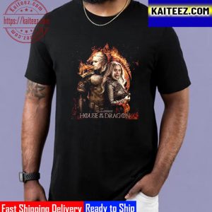 House Of The Dragon Poster With Henry Cavill And Elizabeth Olsen Vintage T-Shirt