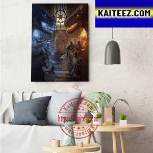 House Of The Dragon With Fight Art Decor Poster Canvas