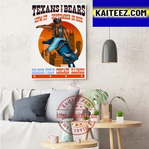 Houston Texans vs Chicago Bears In NFL Art Decor Poster Canvas