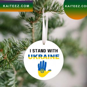 I Stand With Ukraine Pray For Ukrainian Ornament