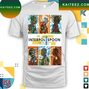 Interpol spoon september 3 2022 rabbit rabbit asheville nc poster T-shirt