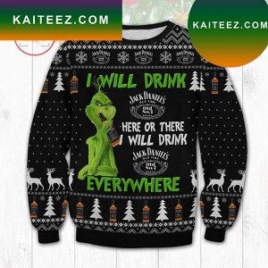 JACK DANIELS Grinch Christmas Ugly Sweater