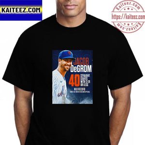 Jacob DeGrom 40 Straight Starts New MLB Record Vintage T-Shirt