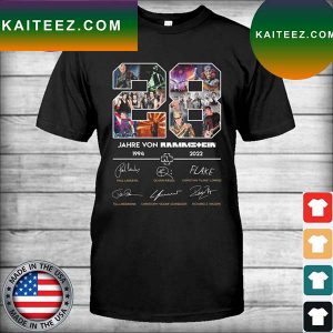 Jahre Von Rammstein 28 years 1994-2022 signatures T-shirt