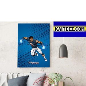 Jaquan Brisker Monster Of The Midway In Chicago Bears NFL ArtDecor Poster Canvas