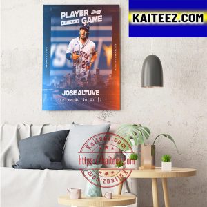 Jose Altuve Is Player Of The Game Is AL West Champion Art Decor Poster Canvas