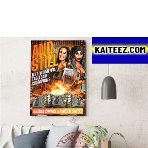 Katana Chance And Kayden Carter Are WWE And Still NXT Worlds Collide Women’s Tag Team Champions ArtDecor Poster Canvas