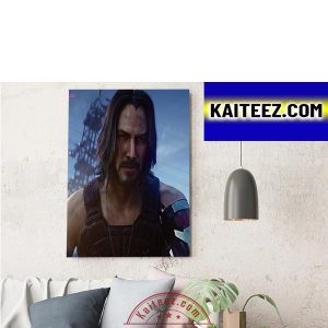 Keanu Reeves As Johnny Silverhand In Cyberpunk2077 Called Phantom Liberty Decorations Poster Canvas