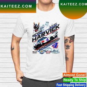 Kevin Harvick Checkered Flag White Federated Auto Parts 400 Race Winner T-shirt