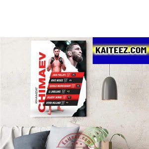 Khamzat Chimaev Remains Undefeated In UFC 279 Decorations Poster Canvas