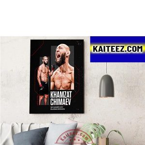 Khamzat Chimaev Winner By Submission In UFC 279 Decorations Poster Canvas