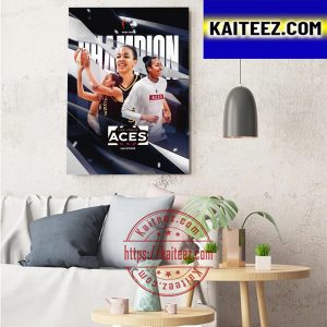 Kiah Stokes Is 2022 WNBA Champions With Las Vegas Aces Art Decor Poster Canvas