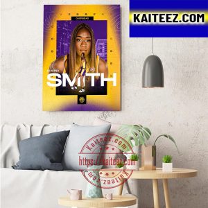 Kianna Smith Los Angeles Sparks No 1 Overall In WKBLTV Decorations Poster Canvas