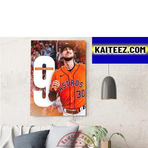 Kyle Tucker 9 Magic Number In Houston Astros Decorations Poster Canvas
