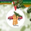Labradoodle Parti Christmas Personalized Ornament