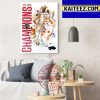 Las Vegas Aces Are The 2022 WNBA Champions Raise The Stakes Art Decor Poster Canvas