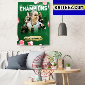Las Vegas Aces Champions 2022 WNBA Champs The First Time Art Decor Poster Canvas
