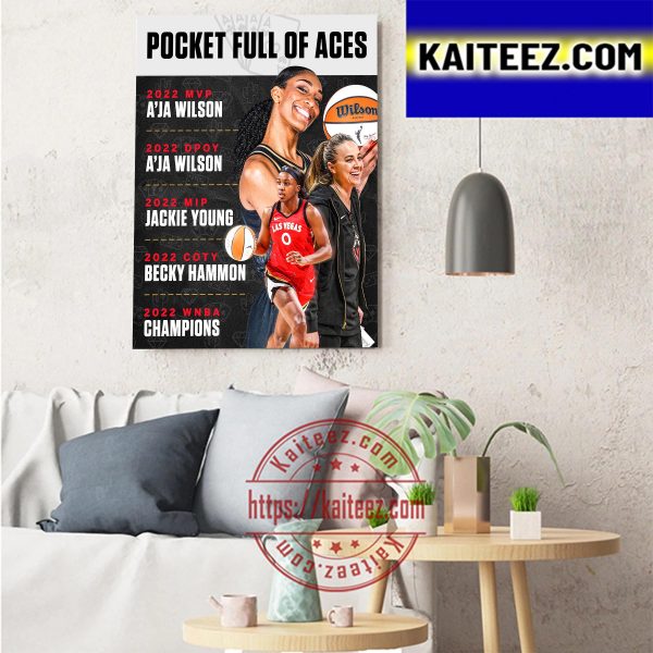 Las Vegas Aces Pocket Full Of Aces This Season Art Decor Poster Canvas