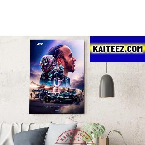 Lewis Hamilton 8 Time World Champion Decorations Poster Canvas