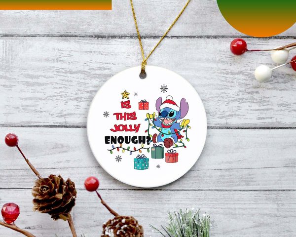 Lilo And Stitch Christmas Is This Jolly Enough Ornament