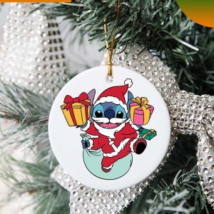 Lilo And Stitch Santa Christmas 2022 Ceramic Ornament