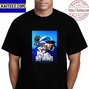Los Angeles Dodgers 90 Wins In MLB Vintage T-Shirt