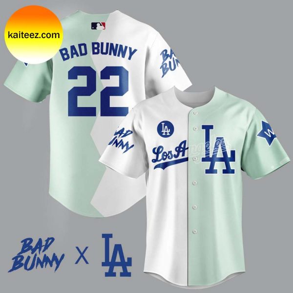 Los Angeles Dodgers Bad Bunny White Baseball Jersey