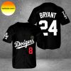 Los Angeles Dodgers Bryant 24 Black Baseball Jersey
