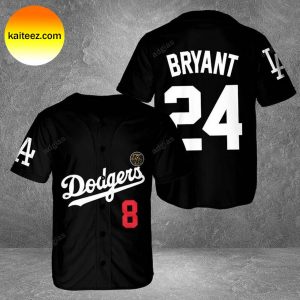 Los Angeles Dodgers Bryant 24 Black White Baseball Jersey