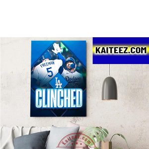 Los Angeles Dodgers Clinch A Playoff Spot This Season Decorations Poster Canvas