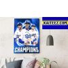 Los Angeles Dodgers NL West Champions Decorations Poster Canvas