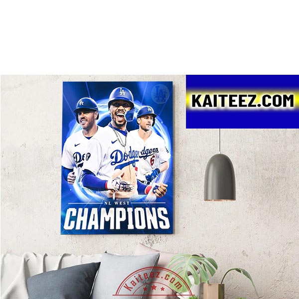 Los Angeles Dodgers NL West Champions Decorations Poster Canvas Kaiteez