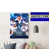 Los Angeles Dodgers NL West Division Champions Decorations Poster Canvas