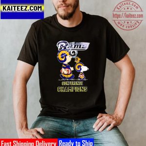 Los Angeles Ramsx Snoopy Peanut 2022 NFC Conference Champions Vintage T-Shirt