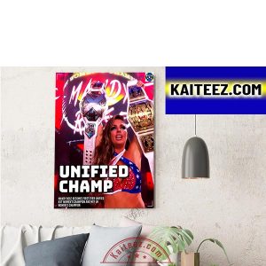 Mandy Rose Is Unified NXT Women’s Champion And NXT UK Women’s Champion ArtDecor Poster Canvas