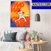 Max Scherzer Of New York Mets With 200 Wins Art Decor Poster Canvas