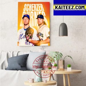 Max Scherzer vs Corbin Burnes In MLB Art Decor Poster Canvas