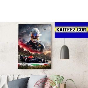 Max Verstappen F1 Oracle Red Bull Racing Italian GP Winner Decorations Poster Canvas