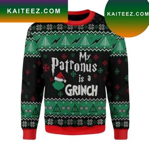 Merry Christmas My Patronus Is A Grinch Christmas Ugly Sweater