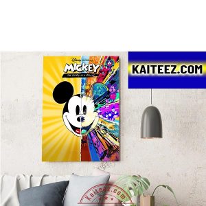 Mickey The Story Of A Mouse On Disney+ Decorations Poster Canvas