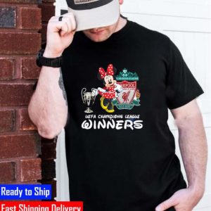 Minnie Mouse Liverpool UEFA Champion League Winner T-shirt